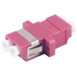 FO connector, LC socket to LC socket, OM4, multimode, ceramic, purple, BS07-60013