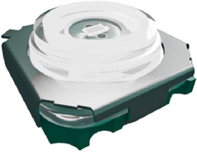 Short-stroke pushbutton, 1 Form A (N/O), 50 mA/28 V, illuminated, white, actuator (transparent), 4 N, SMD, 3006.2106