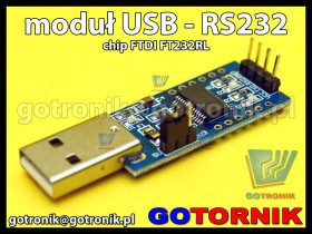 Konwerter USB - RS232 TTL układ FTDI FT232RL
