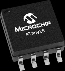 AVR microcontroller, 8 bit, 20 MHz, SOIC-8, ATTINY25-20SU