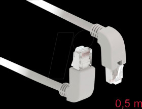 85870 Network cable RJ45 Cat.6A S/FTP upwards / downwards angled 0.5 m