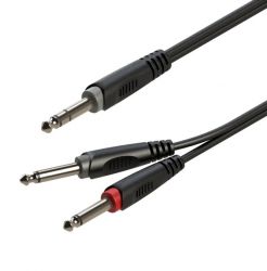 Przyłącze 2xJack 6.3 mono - Jack 6.3 stereo: 3m ROXTONE