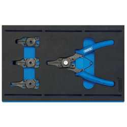 Draper 63196 Int. Circlip Plier Set in 1/4 Drawer EVA Insert Tray (5 Piece)