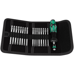 Wera 05059293001 KK 60 TORQUE Kraftform Kompakt Screwdriver &amp; Bit Set 1.2-3.0Nm