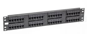 Patch panel, patchpanel, 48 porty UTP kat6, 2U, IDC 110
