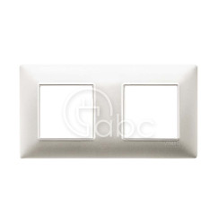 Ramka ozdobna Plana, 2+2M, Matt Nickel, 14643.21