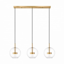 Lampa wisząca na listwie ENCELADUS złote zwity szklane klosze LED - P0428-03J-L4AC Zuma Line