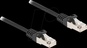 80186 RJ50 cable, plug / plug, S/FTP, 0.5 m, black