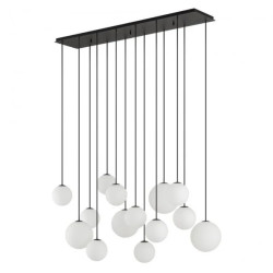 Lampa wisząca SNOWBALL XIV czarna białe klosze G9 12W LED do salonu 11408 Nowodvorski