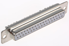 Złącze D-Sub 37-pinowe Żeński Proste Montaż na panelu