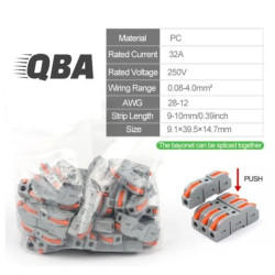 Zestaw szybkozłączek elektrycznych systemowych QNC22168G 68szt