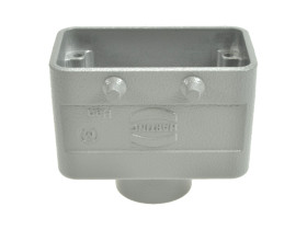 Obudowa złącza; Han B; 19300101420; 10B; metal; proste; na przewód; 1 boczne wyjście przewodu; do 2 klamer; wyjście na dławnicę