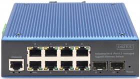 Ethernet switch, managed, 8 ports, 1 Gbit/s, 12-48 VDC, DN-651156