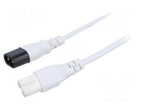 SN46-2/07/3WH Kabel: 2x0,75mm2, IEC C7 żeński,IEC C8 męski, 3m, 2,5A