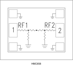 Fixed, 20 dB Passive Attenuator Chip, DC - 50 GHz