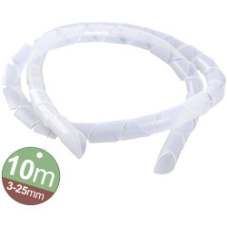 Quadrios 2111C141 Spiral Tube 3-25mm White 1 Set Flexible Safe RoHS Compliant