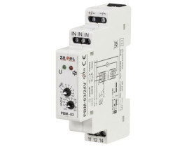 Przekaźnik bistabilny z wyłącznikiem czasowym 24V AC/DC TYP: PBM-03/24V ZAMEL