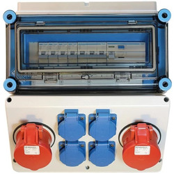 Rozdzielnica gniazdowa 2x32A 400V, 4x16A 230V IP65 Mi-GN/Z 400003 HENSEL