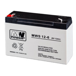 Akumulator AGM 6V/12Ah MWS 12-6 MWpower 137642
