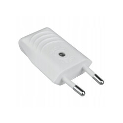 Wtyczka sieciowa WT-1001 (ZN-11) płaska biała / WT001