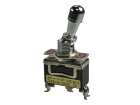 Przełącznik; dźwigniowy; TGS-12BS; 2*1; ON-ON; 1 tor; 2 pozycje; bistabilny; na panel; śrubowe; 15A; 250V AC; czarny; 27mm; High