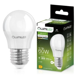 Żarówka LED P45 E27 7W = 60W 806lm 4000K Neutralna 360 Filament Mleczna LUMILED