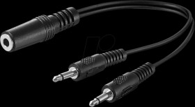 50472 Adapter jack, stereo socket / 2x mono plugs