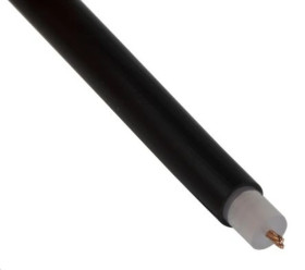 Przewód jednożyłowy linkowy, 0,5 mm², 7/0,3 mm, 20 AWG, Polietylen, 25 kV, Czarny, dł. 25m, RS PRO