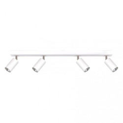 Biała listwa KAYLA z regulowanymi reflektorkami do kuchni, gwint GU10 K-4556 Kaja Lighting