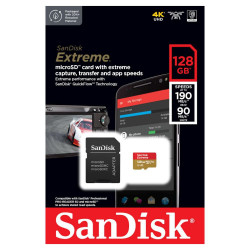 Karta pamięci SanDisk microSD (microSDXC) 128GB Extreme 190/90MB/s UHS-I U3 V30 A2