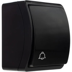 Koala Dzwonek przycisk n/t hermetyczny jednobiegunowy IP44 czarny