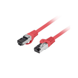 Patchcord kat.8.1 S/FTP LSZH CU 0.5M czerwony Fluke Passed Lanberg