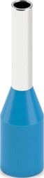 Insulated wire end ferrule, 0.75 mm², 12 mm/6 mm long, DIN 46228-4, UL 486F-E, blue, 2100106