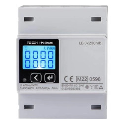 SINUM LE-3x230mb Licznik energii 3-fazowy dwukierunkowy