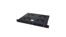 Panel Wentylacyjny X4 Z Termostatem 19Cali 1U Ral9004