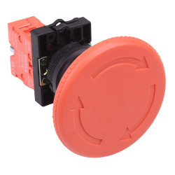 Techna PtecMushT60 60mm Emergency Stop Button Switch Plastic 10A 1NC
