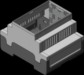 449-340-60 apraRail DB 4 modules, ventilated, open