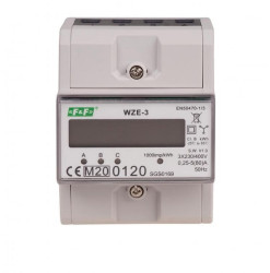 WZE-3 Trójfazowy wskaźnik zużycia energii LCD, 3x5(80)A, MID