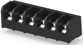 PCB terminal, 6 pole, 0.326-5.26 mm², 30 A, screw connection, black, 1-1437657-7