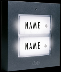 KTB-2 A Surface-mounted doorbell button, 2 row, anthracite