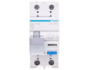 Wyłącznik różnicowo-nadprądowy RCBO 2P B25A 0,03A Typ A ADA525D
