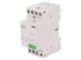 Stycznik 4-biegunowy instalacyjny 25A 24VAC,24VDC NO x4 IKD 30.046.031