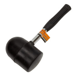 Młotek gumowy z rączką metalow, czarny 1250 g (39-002)