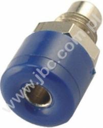 RC-187 BL Gniazdko mini izolowane 2,6mm, mont.M5, lutowane, niebieski, RC187BL, WYPRZEDAŻ