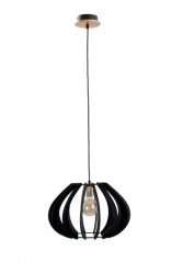 Lampa wisząca nowoczesna drewno 1xE27 GEMMA GOLD