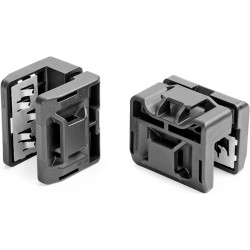 Edge clip, for heavy-duty applications, PA/steel, black, (L x W x H) 40 x 33 x 36 mm, 156-03633