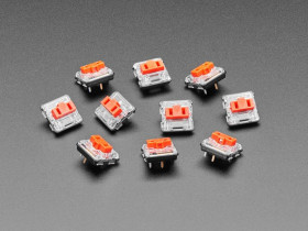 Adafruit Kailh CHOC Low Profile Red Linear Key Switches - 10-pack