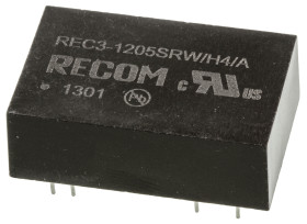 Przetwornica DC-DC, 3W, Uwe 9 → 18 V DC, Uwy 5V dc, Iwy 600mA, Recom Tak