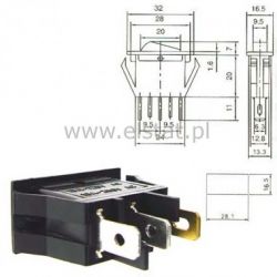 Przeł. kołys. podśw. 12V 3pin ( poszerzony ) 10A