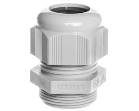 Dławnica kablowa poliamidowa M32 IP68 HELUTOP HT-M32 jasnoszara 93912